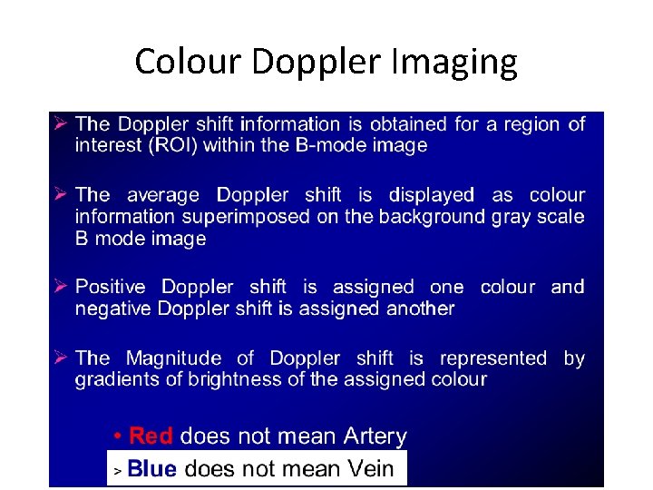 Colour Doppler Imaging 