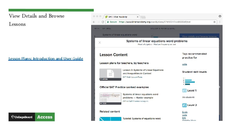View Details and Browse Lessons Lesson Plans: Introduction and User Guide 