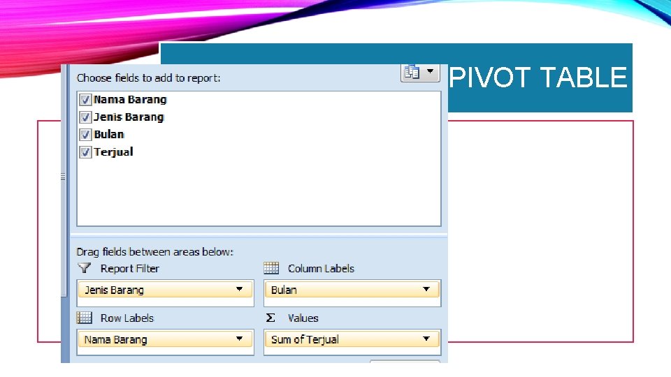 PIVOT TABLE 