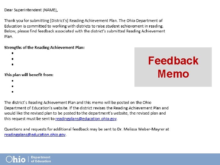 Feedback Memo 