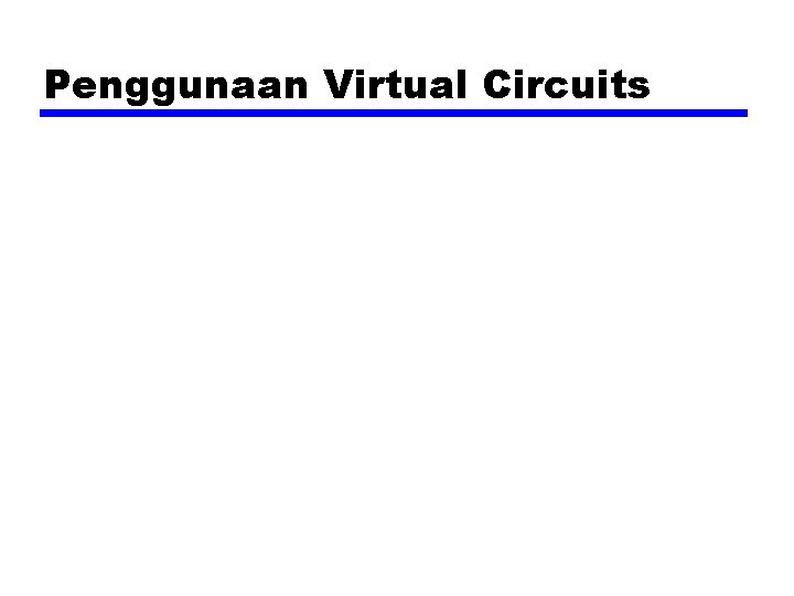 Penggunaan Virtual Circuits 