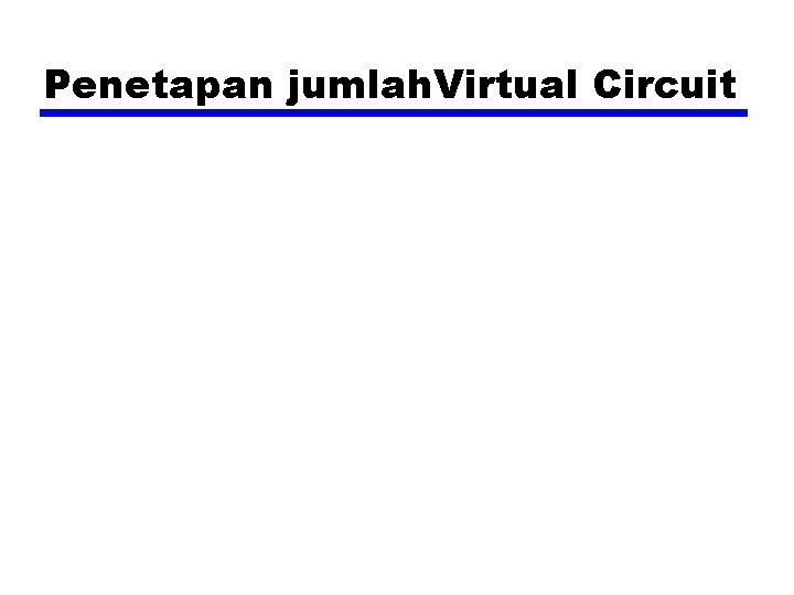 Penetapan jumlah. Virtual Circuit 