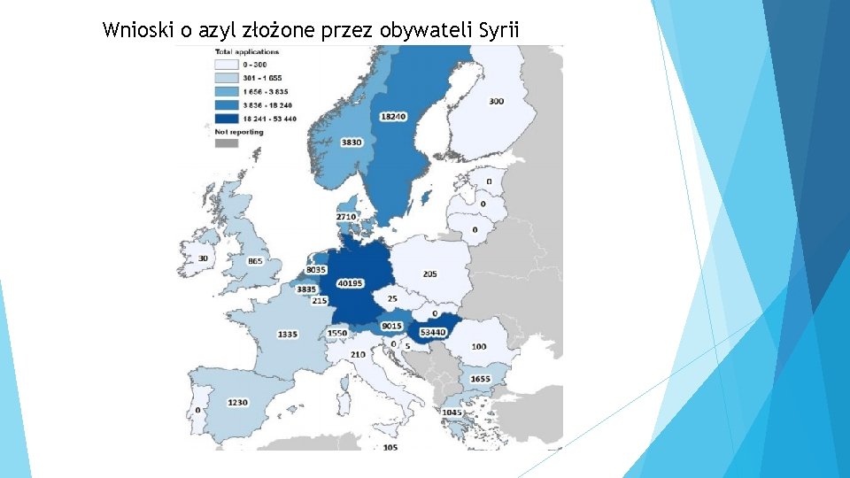 Wnioski o azyl złożone przez obywateli Syrii 