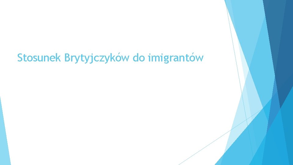 Stosunek Brytyjczyków do imigrantów 