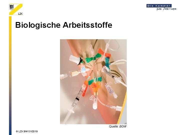 Biologische Arbeitsstoffe Quelle: BGW © LZK BW 01/2019 