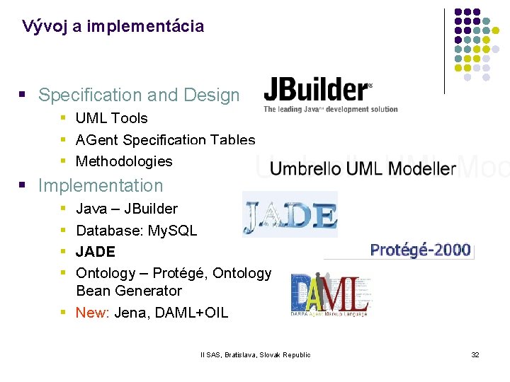 Vývoj a implementácia § Specification and Design § UML Tools § AGent Specification Tables