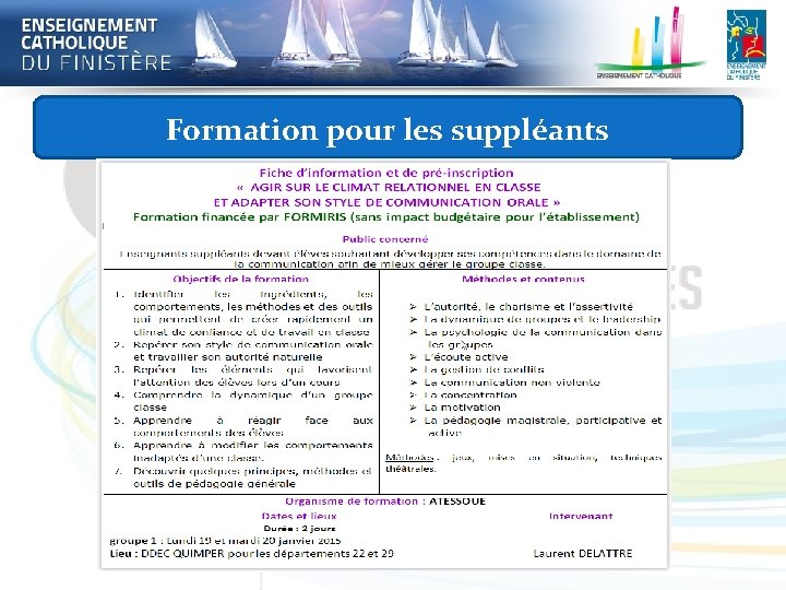 Formation pour les suppléants 