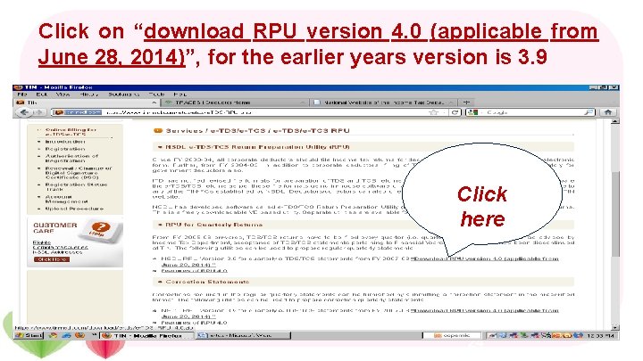 Click on “download RPU version 4. 0 (applicable from June 28, 2014)”, for the