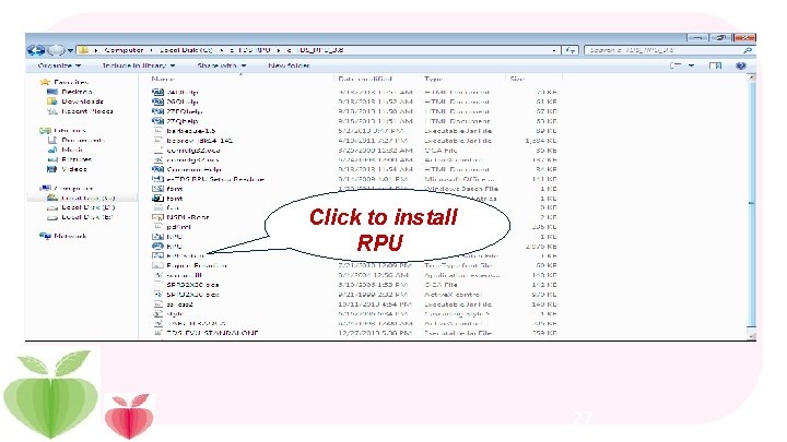 Click to install RPU 27 