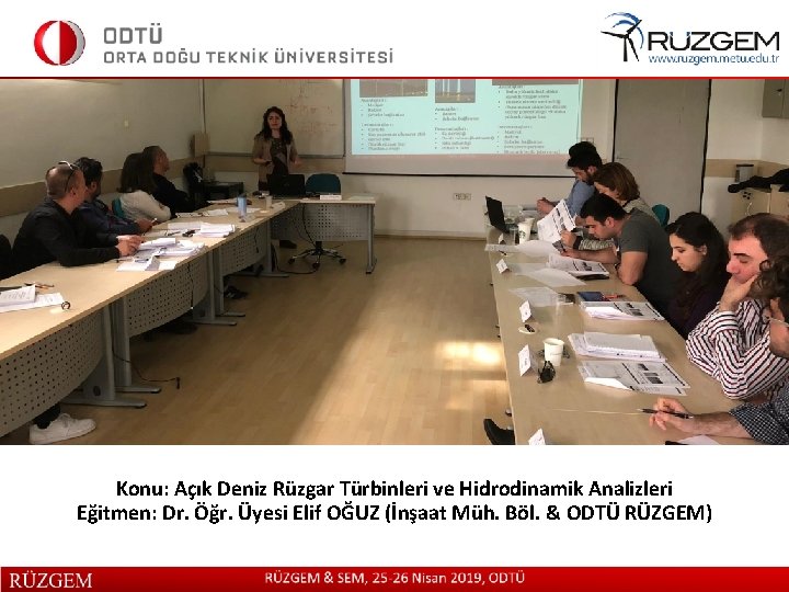 Konu: Açık Deniz Rüzgar Türbinleri ve Hidrodinamik Analizleri Eğitmen: Dr. Öğr. Üyesi Elif OĞUZ