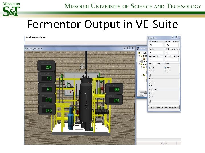 Fermentor Output in VE-Suite 