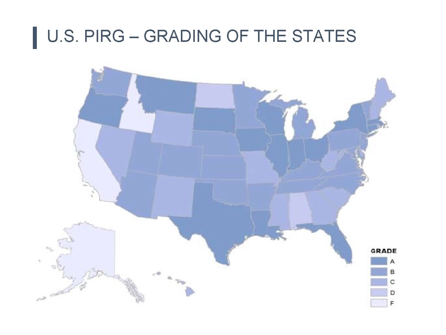 U. S. PIRG – GRADING OF THE STATES 24 U. S. PIRG – GRADING OF THE STATES 24