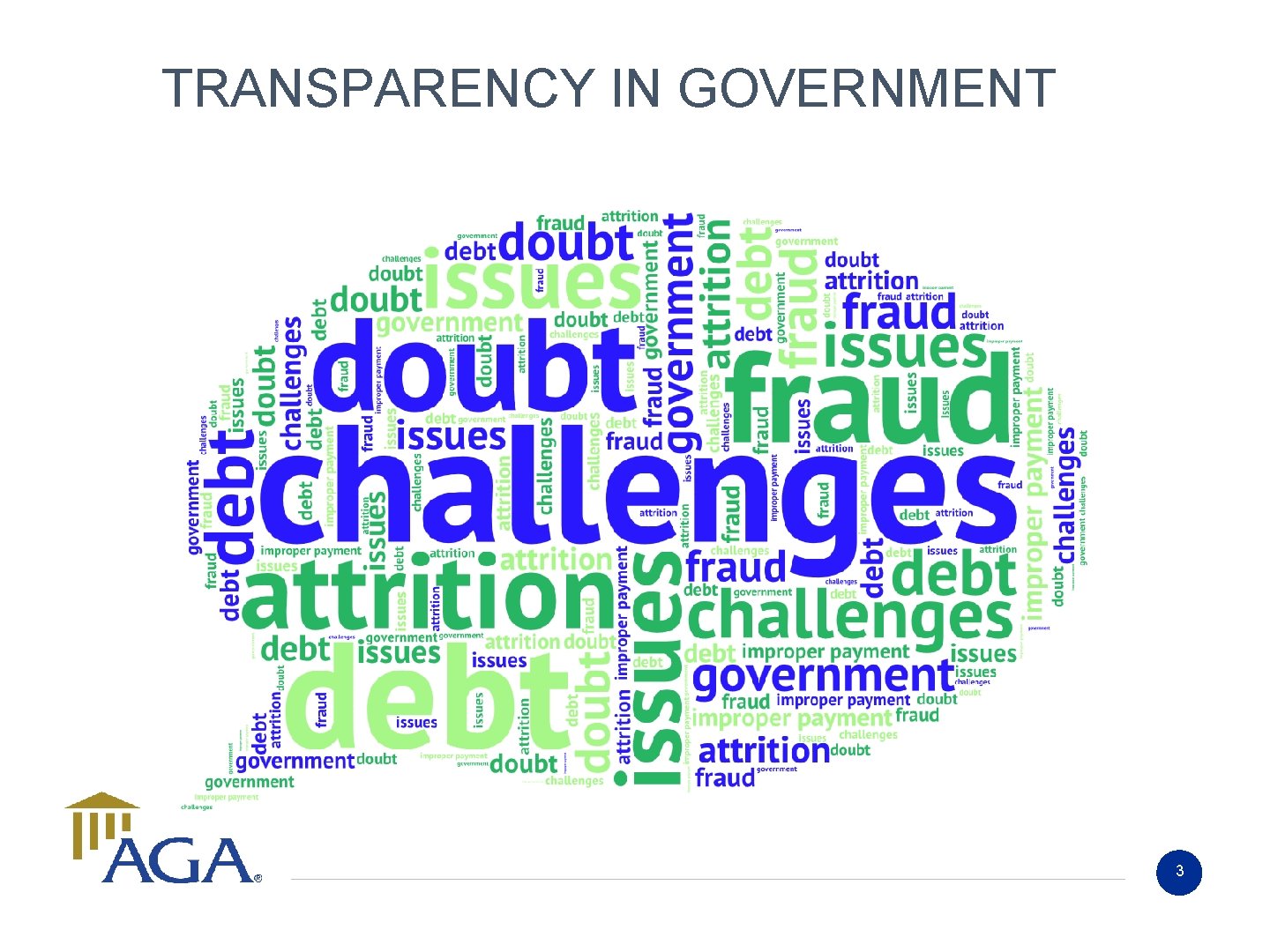 TRANSPARENCY IN GOVERNMENT 3 TRANSPARENCY IN GOVERNMENT 3