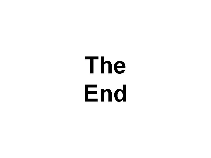 The End 