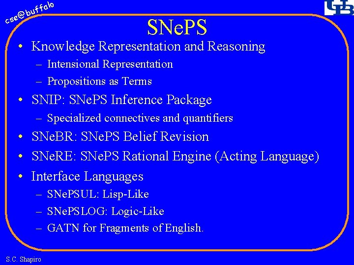 fa buf @ cse lo SNe. PS • Knowledge Representation and Reasoning – Intensional