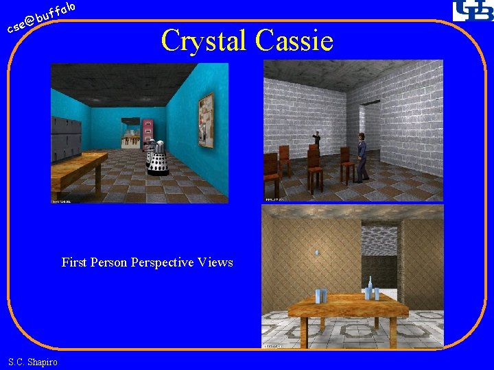 fa buf @ cse lo Crystal Cassie First Person Perspective Views S. C. Shapiro