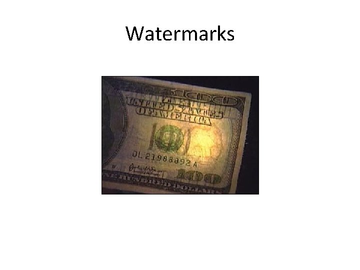 Watermarks 