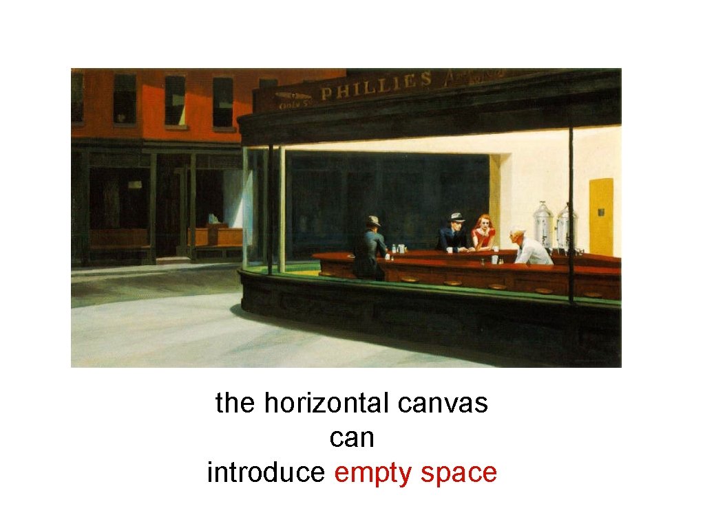 the horizontal canvas can introduce empty space 