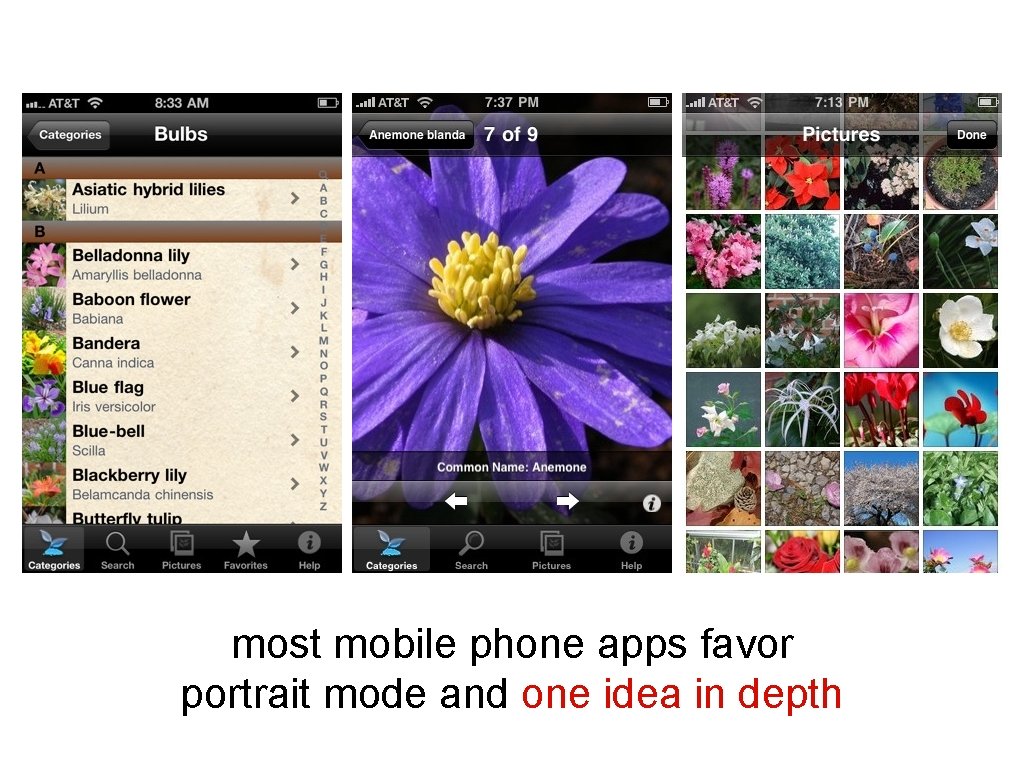 most mobile phone apps favor portrait mode and one idea in depth 