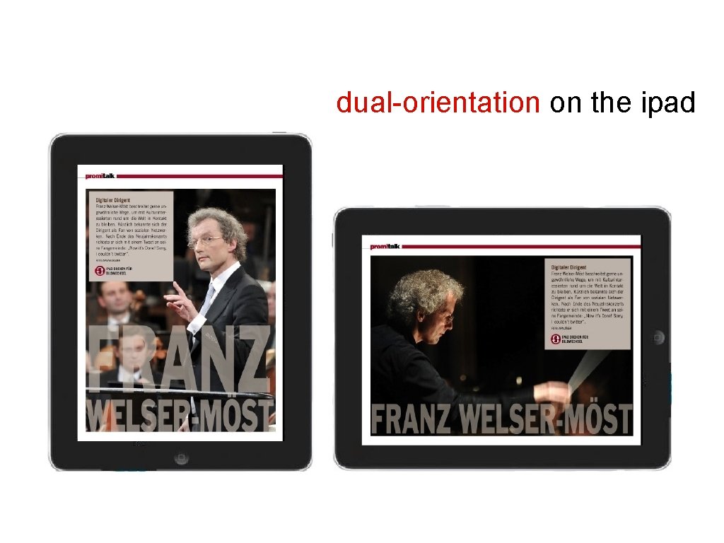 dual-orientation on the ipad 