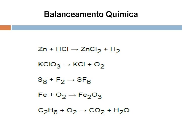 Balanceamento Química 
