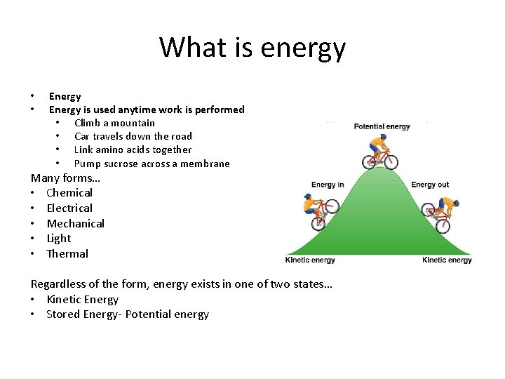 What is energy • • Energy is used anytime work is performed • Climb