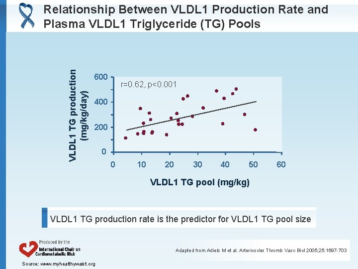 VLDL 1 TG production (mg/kg/day) Relationship Between VLDL 1 Production Rate and Plasma VLDL