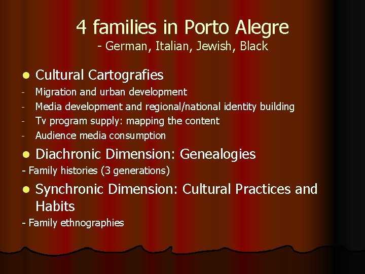 4 families in Porto Alegre - German, Italian, Jewish, Black l Cultural Cartografies -