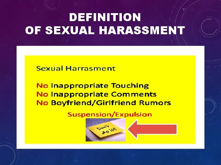 DEFINITION OF SEXUAL HARASSMENT 