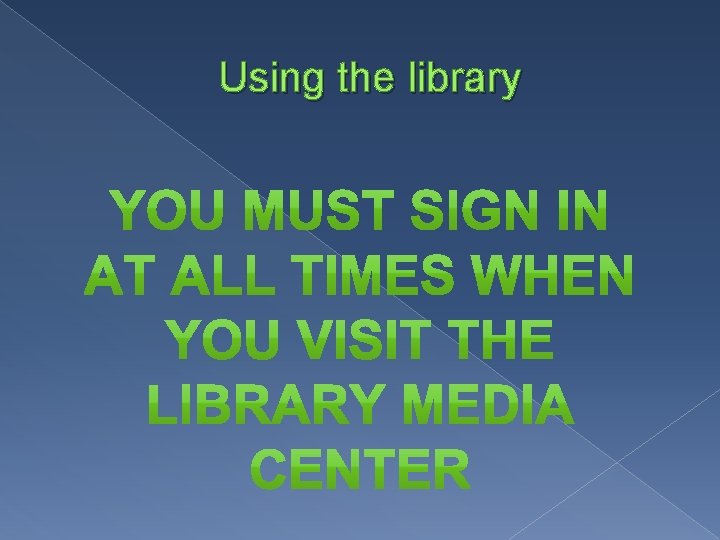 Using the library 
