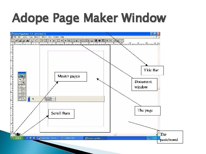 Adope Page Maker Window Adope Page Maker Window