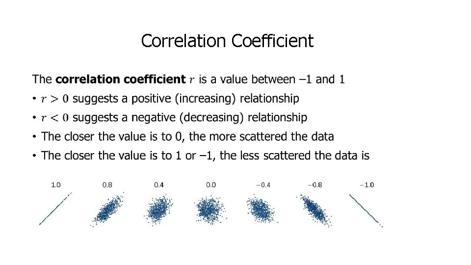 Correlation Coefficient • Correlation Coefficient •