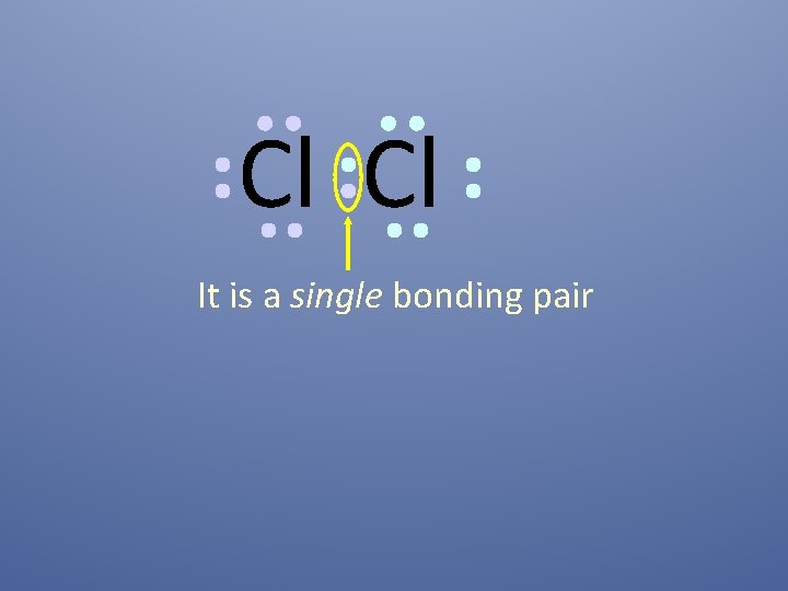 Cl Cl It is a single bonding pair 