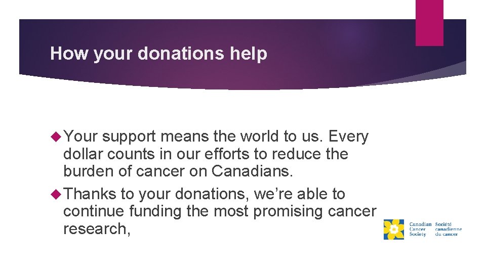 How your donations help Your support means the world to us. Every dollar counts