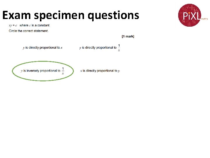 Exam specimen questions Exam specimen questions