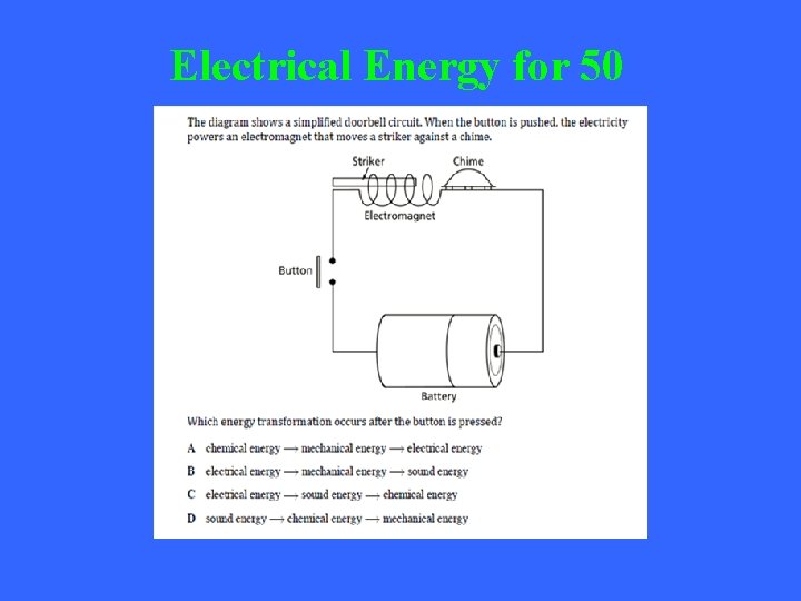 Electrical Energy for 50 