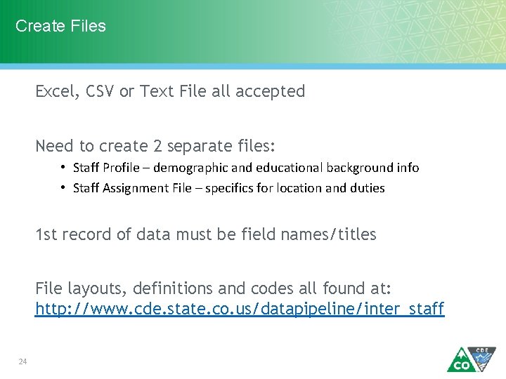 Create Files Excel, CSV or Text File all accepted Need to create 2 separate