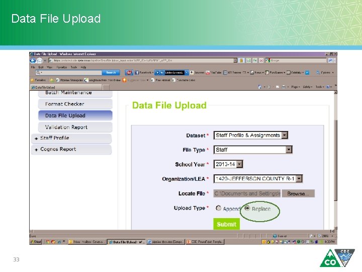 Data File Upload 33 