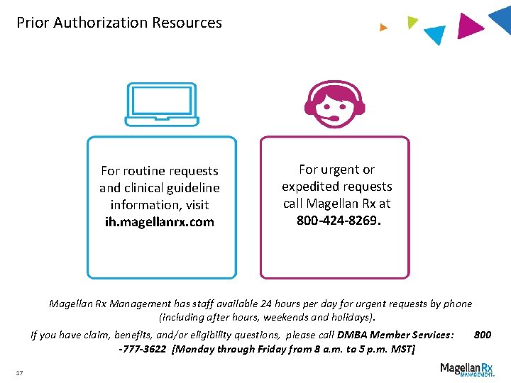 Prior Authorization Resources For routine requests and clinical guideline information, visit ih. magellanrx. com
