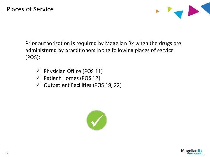 Places of Service Prior authorization is required by Magellan Rx when the drugs are