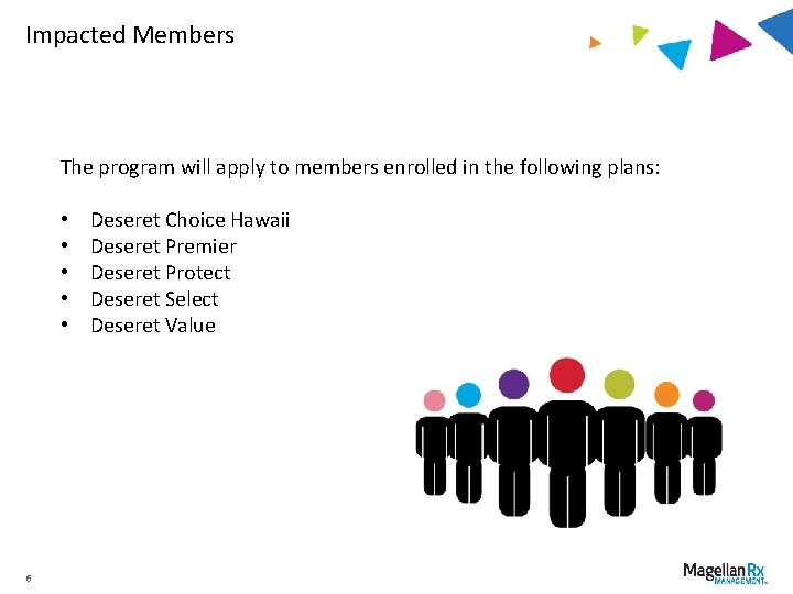 Impacted Members The program will apply to members enrolled in the following plans: •