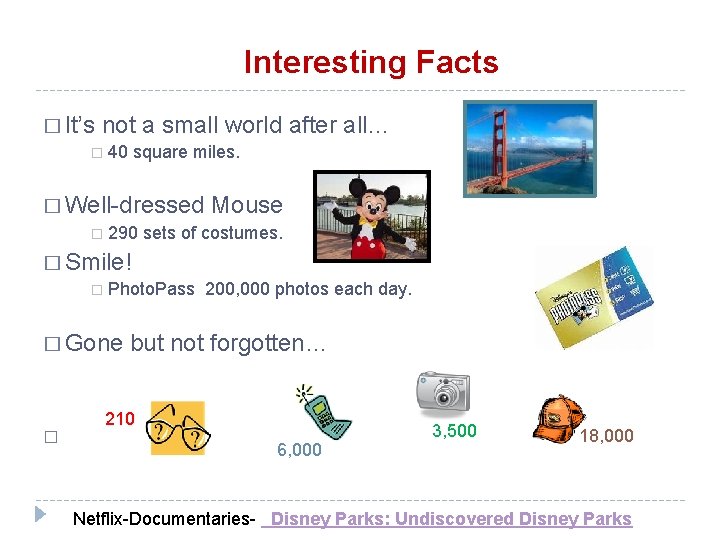 Interesting Facts � It’s not a small world after all… � 40 square miles.