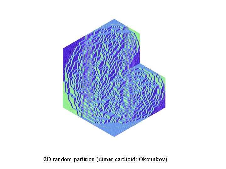 2 D random partition (dimer. cardioid: Okounkov) 