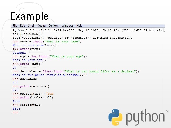 Example Example