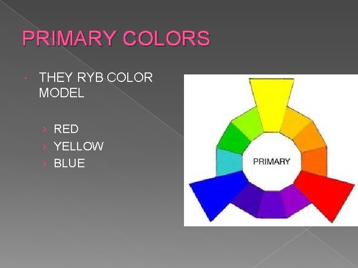 PRIMARY COLORS THEY RYB COLOR MODEL › RED › YELLOW › BLUE 