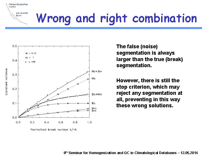 Wrong and right combination The false (noise) segmentation is always larger than the true