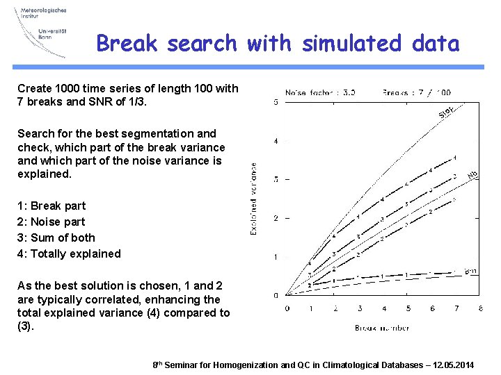 Break search with simulated data Create 1000 time series of length 100 with 7