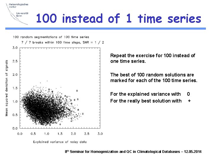 100 instead of 1 time series Repeat the exercise for 100 instead of one
