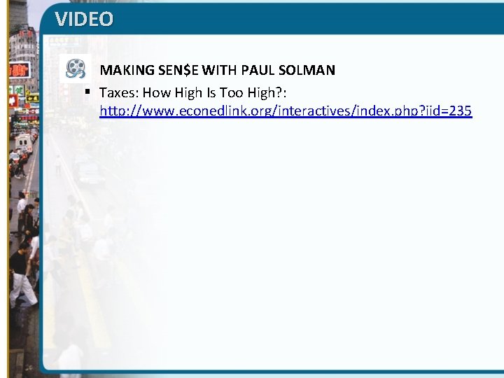VIDEO § MAKING SEN$E WITH PAUL SOLMAN § Taxes: How High Is Too High?