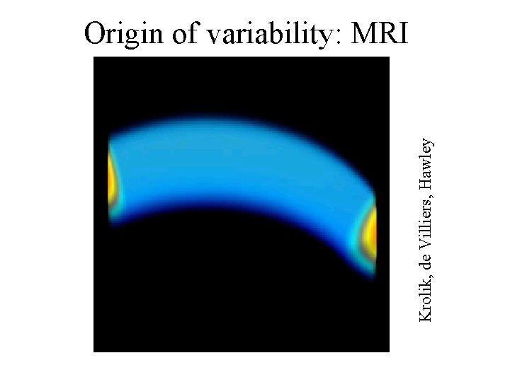 Krolik, de Villiers, Hawley Origin of variability: MRI 